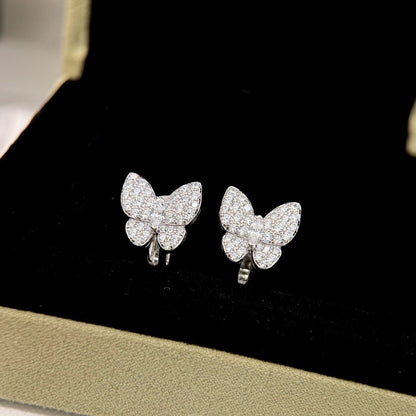 [Royal Fine ]BUTTERFLY ALL DIAMOND EARRINGS