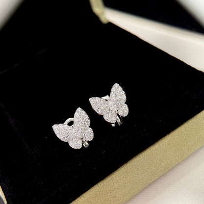 [Royal Fine ]BUTTERFLY ALL DIAMOND EARRINGS