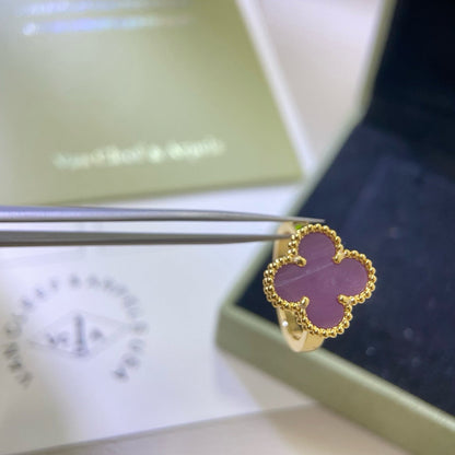 [Royal Fine ]CLOVER  PURPLE VIOLET RING