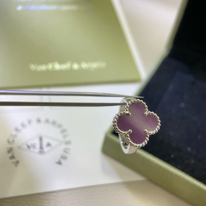 [Royal Fine ]CLOVER  PURPLE VIOLET RING