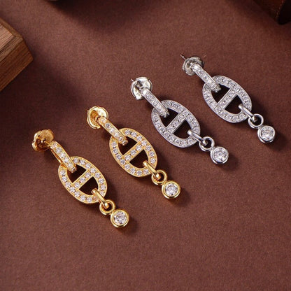 [Royal]HM CHAINE DIAMOND EARRINGS