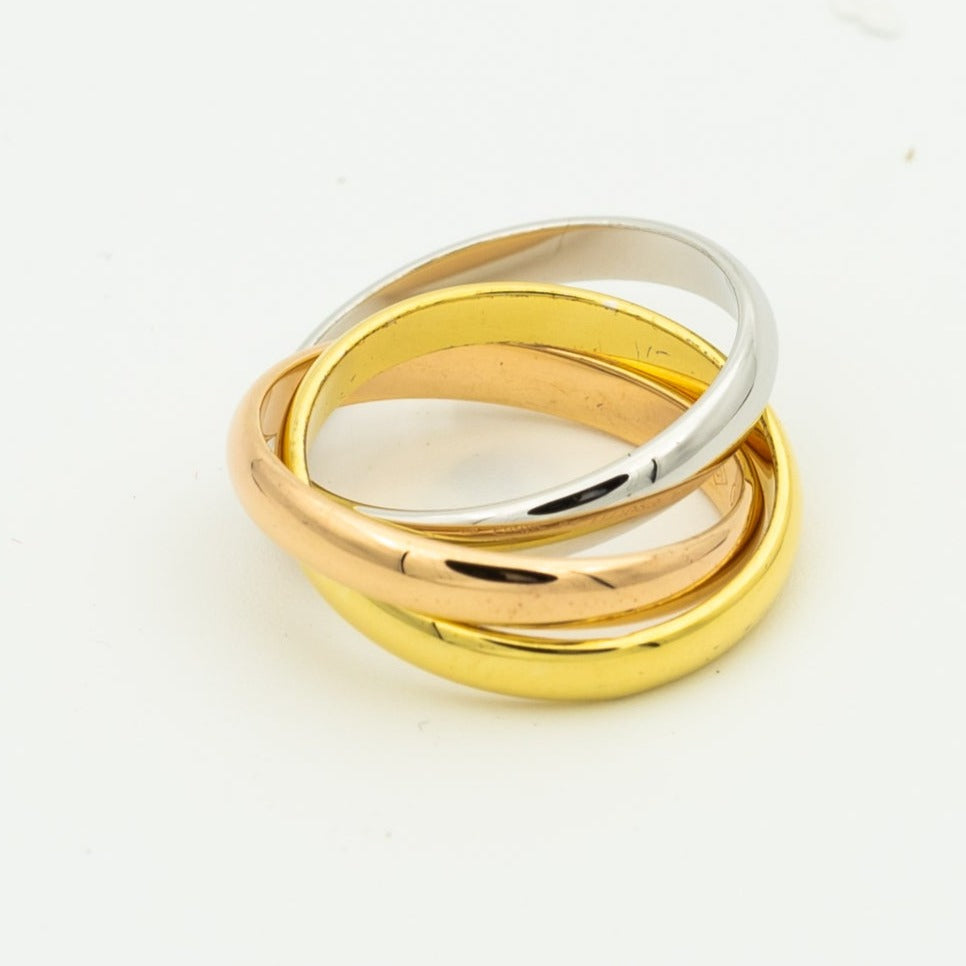 [Royal Fine ]TRINITY RING GOLD PINK GOLD SILVER