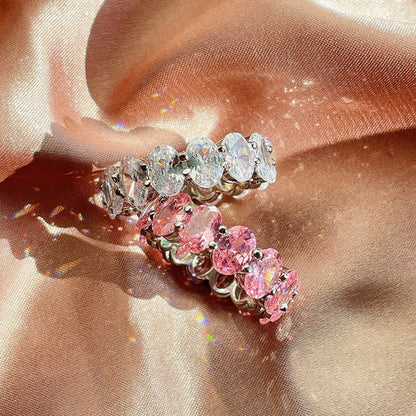 [Royal]Dainty Elongated Cushion Cut Tennis Ring
