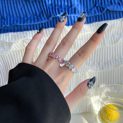 [Royal]Dainty Elongated Cushion Cut Tennis Ring