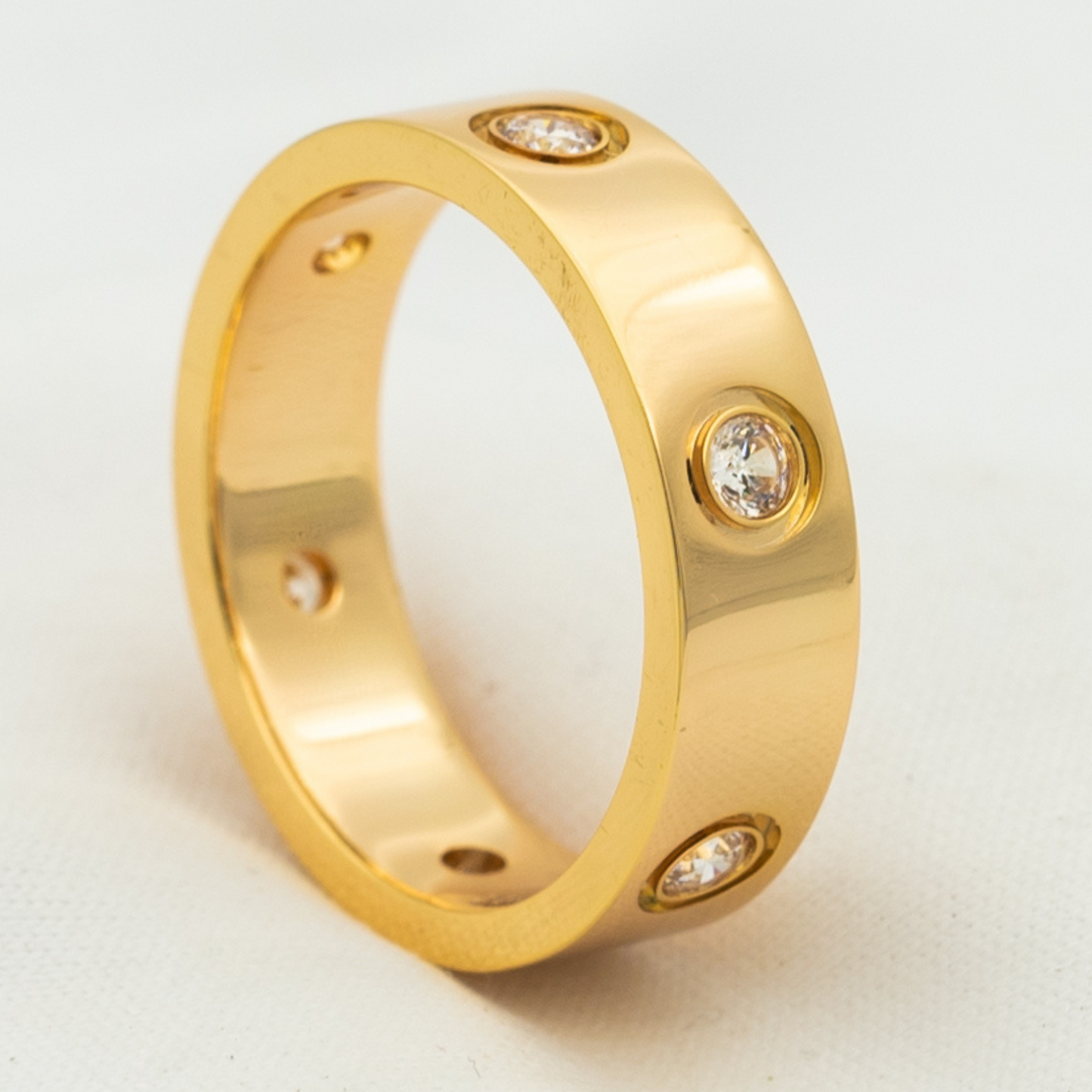 [Royal]LOVE RING 5.5MM 6 DIAMONDS PINK GOLD