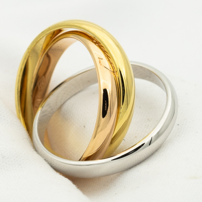[Royal Fine ]TRINITY RING GOLD PINK GOLD SILVER