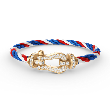 [Royal]FORCE LARGE HORSESHOE FULL DIAMOND BRACELET GOLD