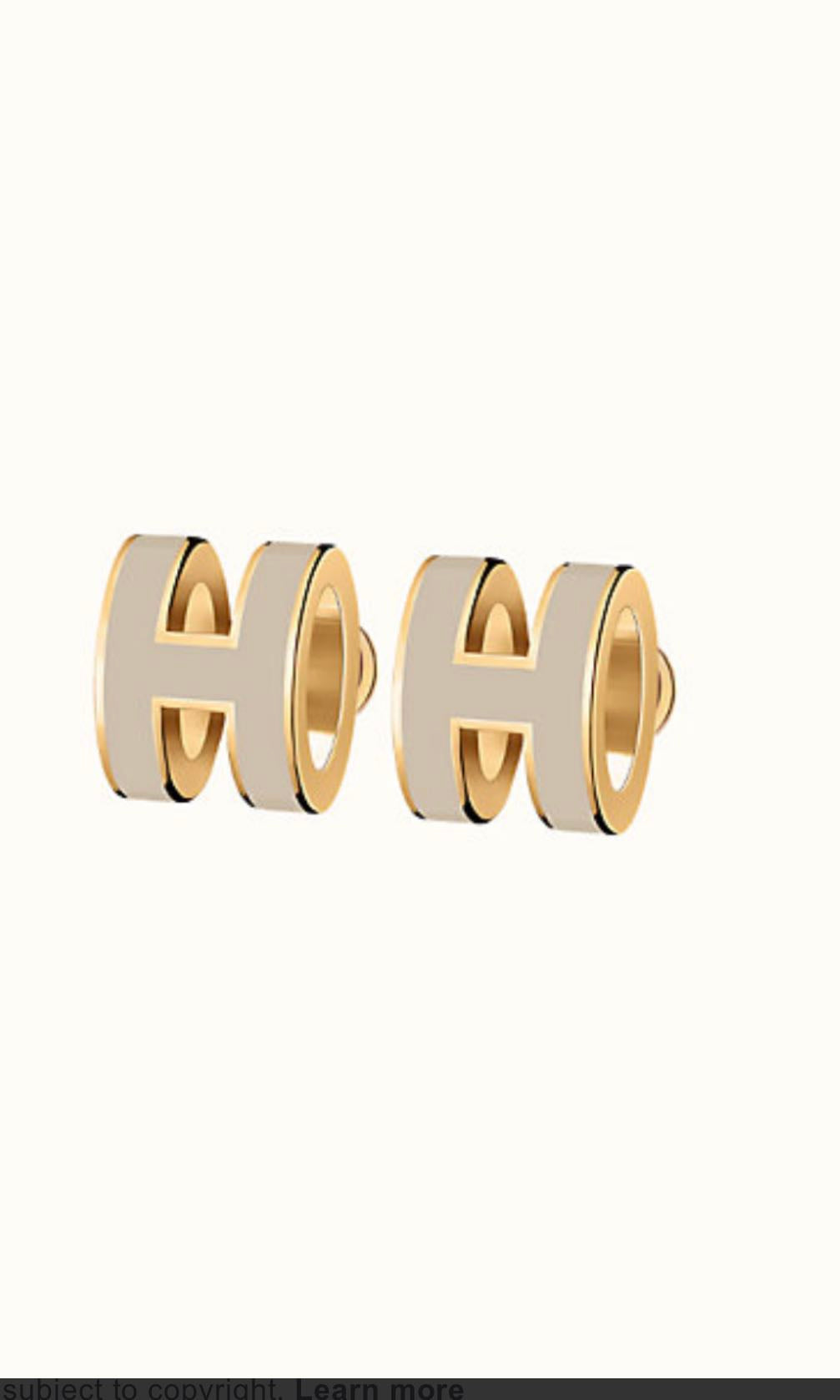 [Royal]MINI POP H GOLD EARRINGS GREY