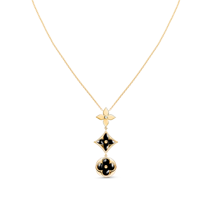 [Royal]STAR AND SUN ONYX PINK GOLD NECKLACE