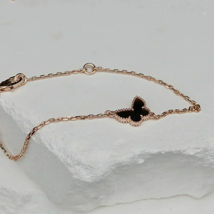 [Royal Fine ]BUTTERFLY ONYX  BUTTERFLY BRACELET