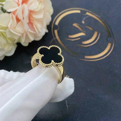 [Royal]CLOVER ONYX RING