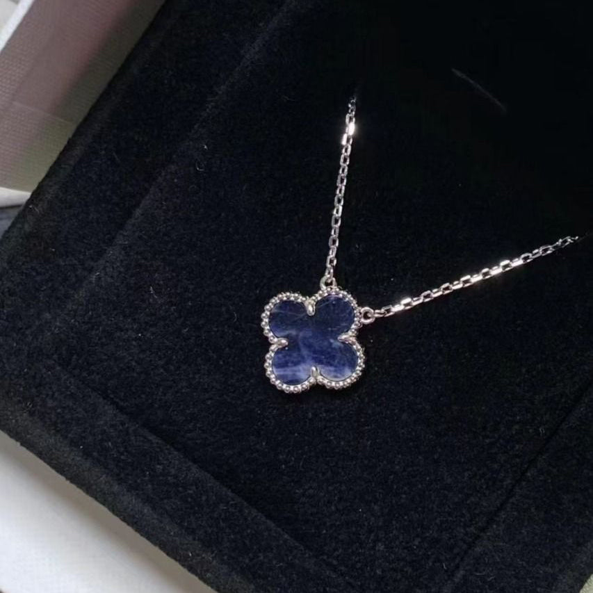 [Royal]CLOVER 15MM PIETERSITE NECKLACE SILVER